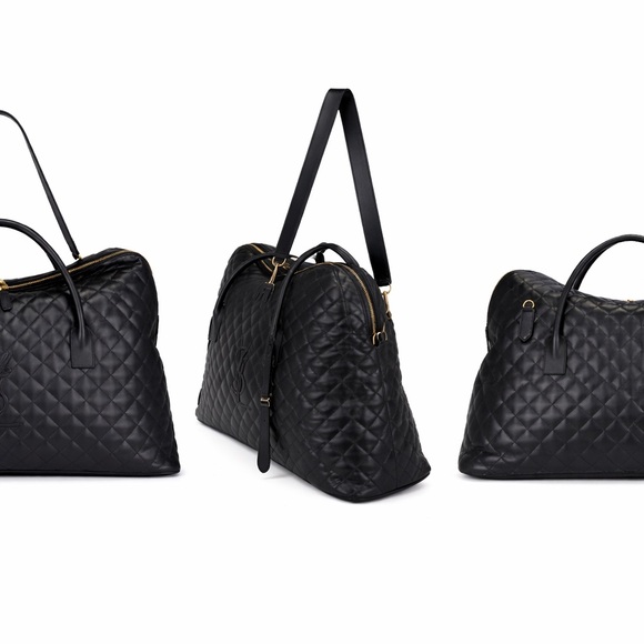 Yves Saint Laurent Black Quilted Travel Bag - Picture 2 of 5
